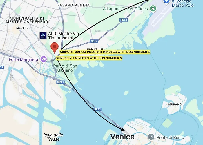 Guest house Appia With Free Parking & Direct Bus To Venice Mestre