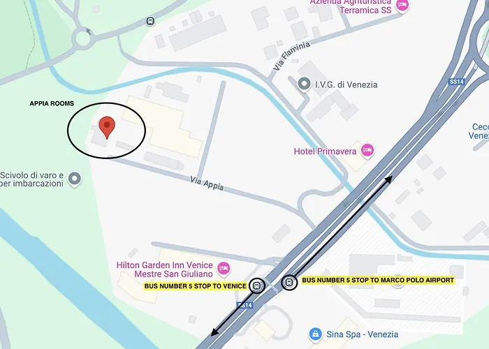 Appia With Free Parking & Direct Bus To Venice Mestre
